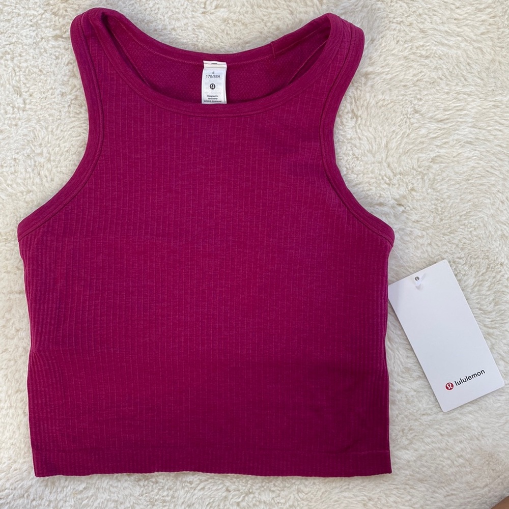 ❤️ Lululemon Ebb to Street Crop Tank Size 6 NWT